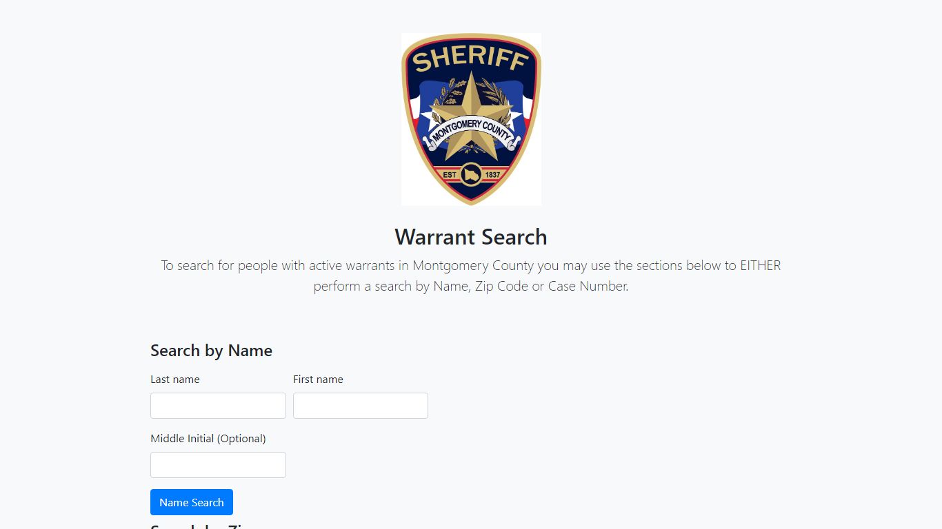 Montgomery County Warrant Search